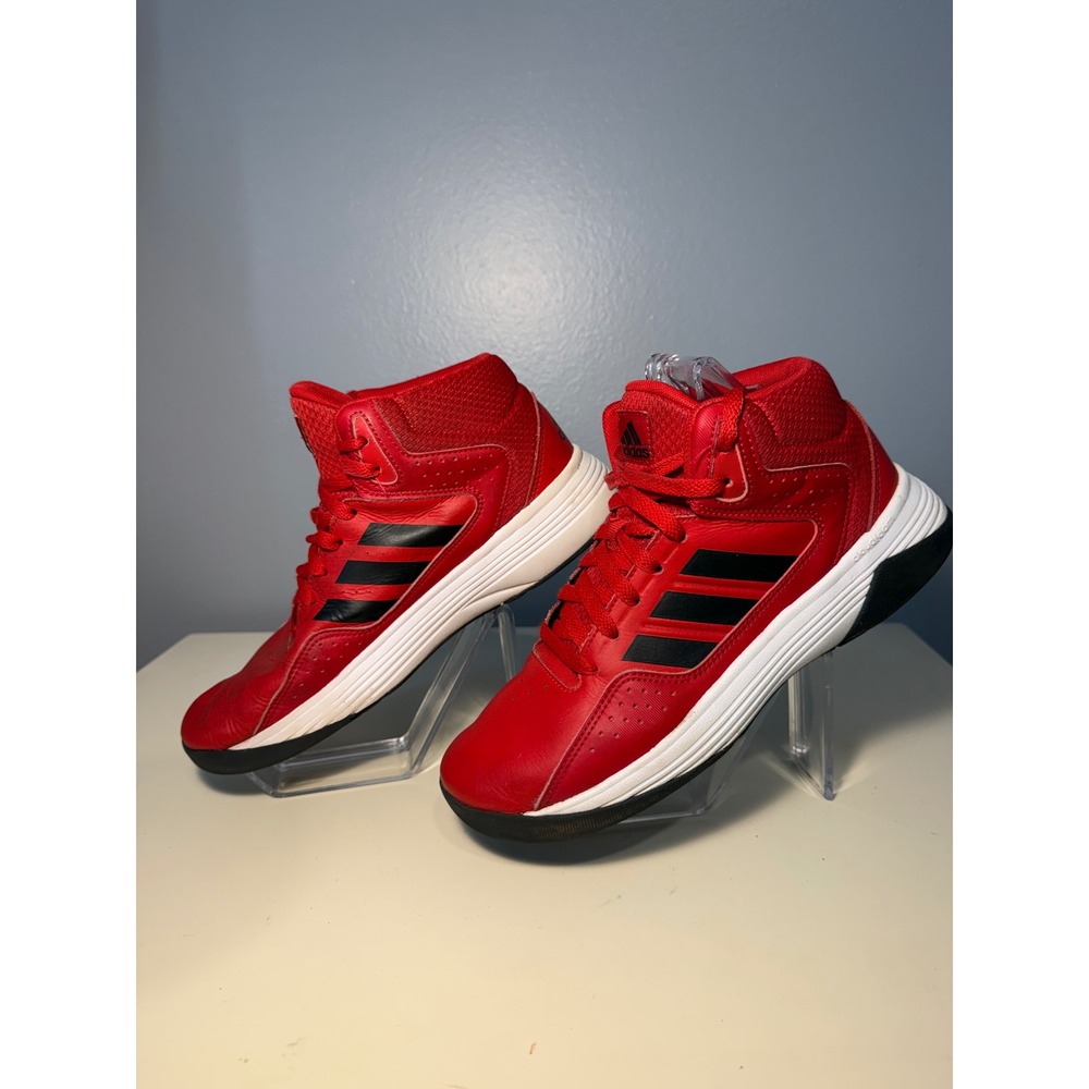 Adidas High Top Basketball Shoes Red Black Mens Size 6 CG5715 Womens 8